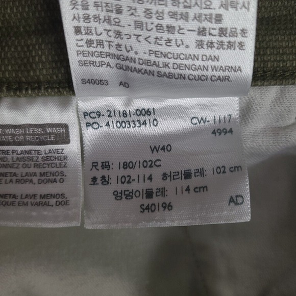 Levi's Shorts Mens 41 Green Chino White Tab Cotton Blend - Picture 16 of 16